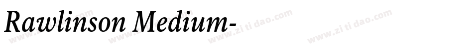 Rawlinson Medium字体转换